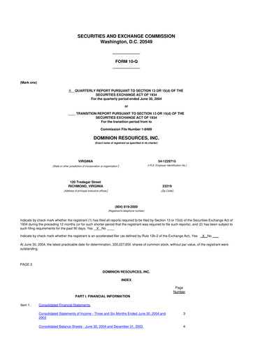 Vorschaubild Dominion Energy 10-Q Quartalsbericht  