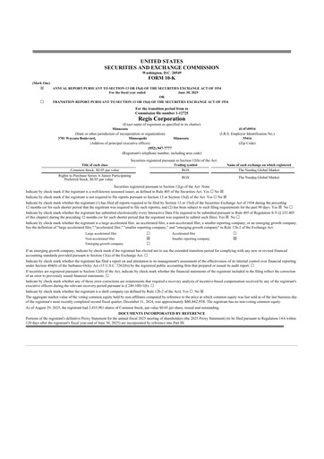 Thumbnail Regis Corporation
 10-K Annual Report 2025