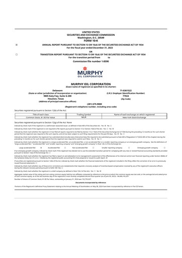 Thumbnail Murphy Oil
 10-K Annual Report 2023