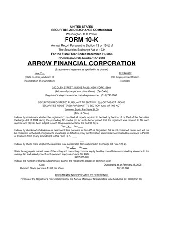 Miniature Arrow Financial 10-K Rapport annuel 