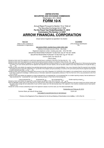 Miniature Arrow Financial 10-K Rapport annuel 