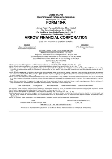 Miniature Arrow Financial 10-K Rapport annuel 