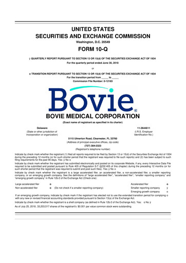 Miniature Apyx Medical 10-Q Rapport trimestriel 2018 