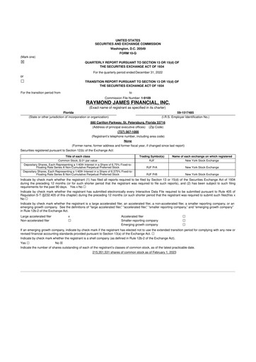 Thumbnail Raymond James Financial 10-Q Quarterly Report FY2023 