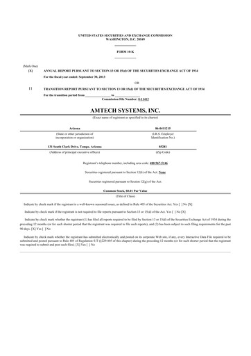 Thumbnail Amtech Systems 10-K Annual Report 2013