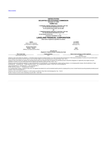 Thumbnail Lakeland Financial Corp 10-Q Quarterly Report FY2022 