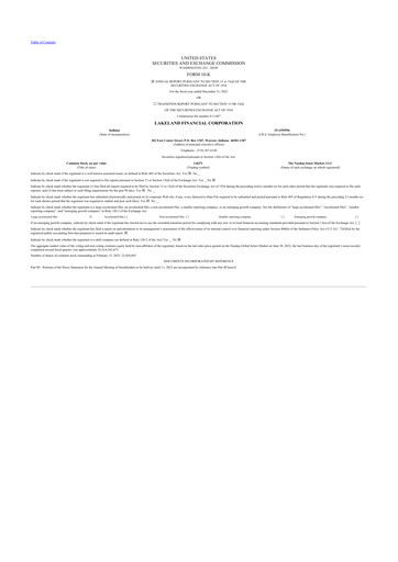 Thumbnail Lakeland Financial Corp 10-K Annual Report 2022