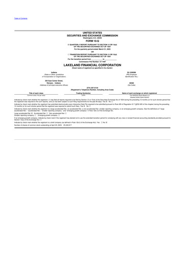Thumbnail Lakeland Financial Corp 10-Q Quarterly Report FY2023 