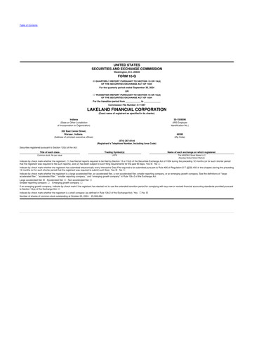 Thumbnail Lakeland Financial Corp 10-Q Quarterly Report FY2024 