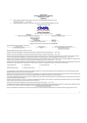 Thumbnail Cintas 10-K Annual Report 2024