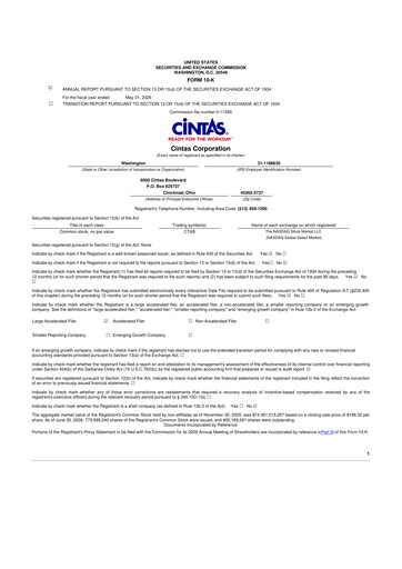Thumbnail Cintas 10-K Annual Report 2026