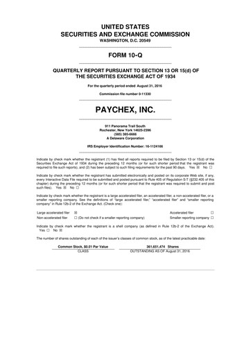 Thumbnail Paychex 10-Q Quarterly Report FY2017 