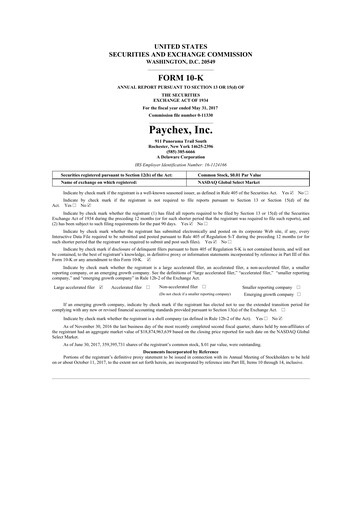 Thumbnail Paychex 10-K Annual Report 2017