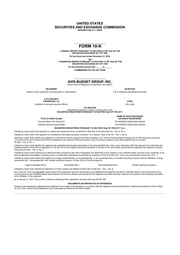 Thumbnail Avis Budget Group
 10-K Annual Report 2016