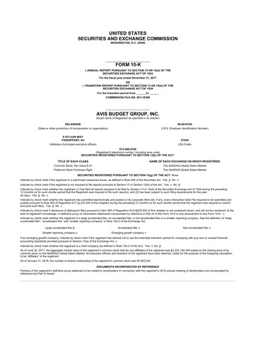 Thumbnail Avis Budget Group
 10-K Annual Report 2017