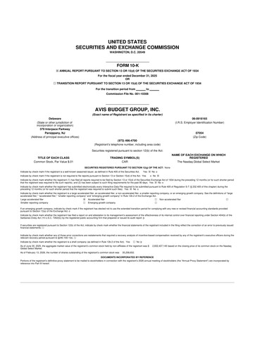 Thumbnail Avis Budget Group
 10-K Annual Report 2025