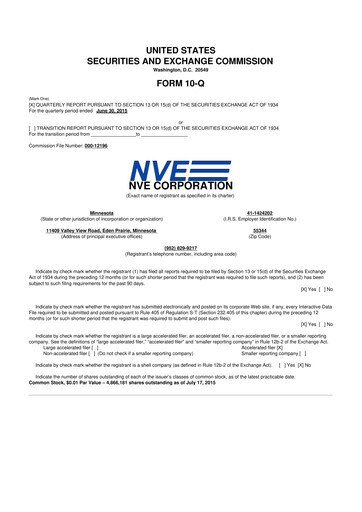 Thumbnail NVE Corporation
 10-Q Quarterly Report FY2016 