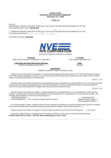Thumbnail NVE Corporation
 10-Q Quarterly Report FY2018 