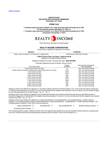 Vorschaubild Realty Income 10-Q Quartalsbericht 2024 