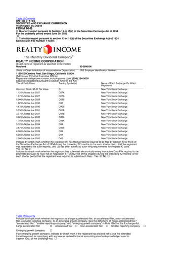 Vorschaubild Realty Income 10-Q Quartalsbericht 2026 