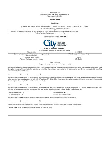 Thumbnail City Holding Company 10-Q Quarterly Report FY2013 