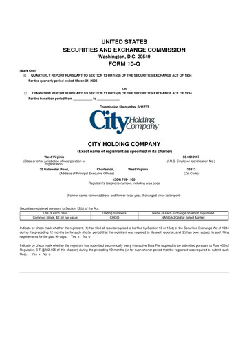 Thumbnail City Holding Company 10-Q Quarterly Report FY2026 