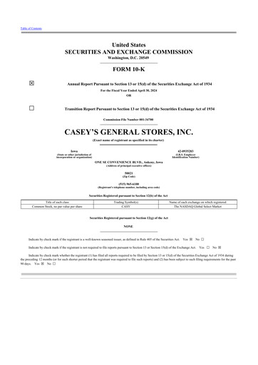 Thumbnail Casey's General Stores
 10-K Annual Report 2024