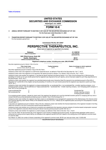 Thumbnail Perspective Therapeutics 10-K Annual Report 