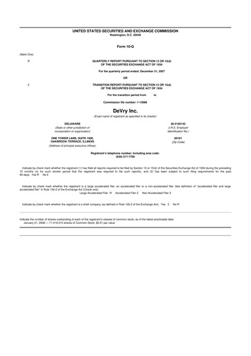 Miniature Adtalem Global Education
 10-Q Rapport trimestriel  