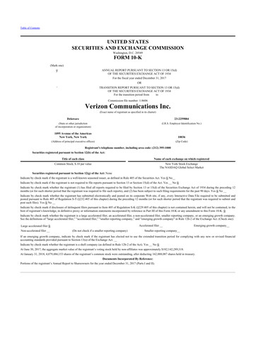 Thumbnail Verizon 10-K Annual Report 2017