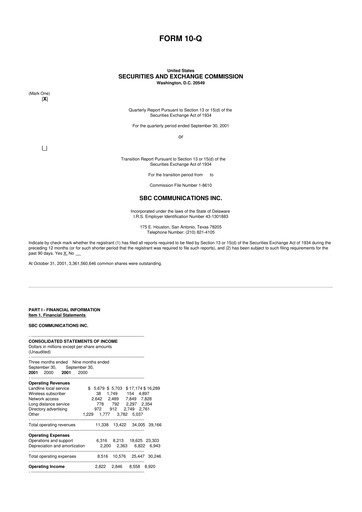 Thumbnail AT&T 10-Q Quarterly Report FY 