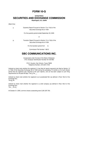 Thumbnail AT&T 10-Q Quarterly Report FY 