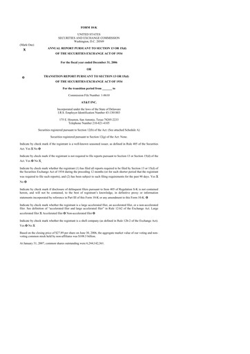 Thumbnail AT&T 10-K Annual Report 