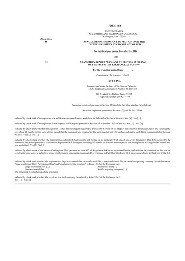 Thumbnail AT&T 10-K Annual Report 2014