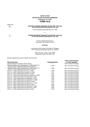 Thumbnail AT&T 10-Q Quarterly Report FY2022 