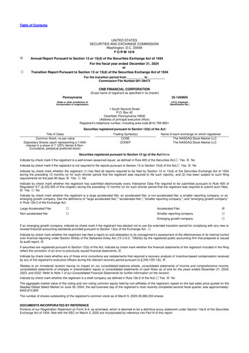 Thumbnail CNB Financial Corp 10-K Annual Report 2024
