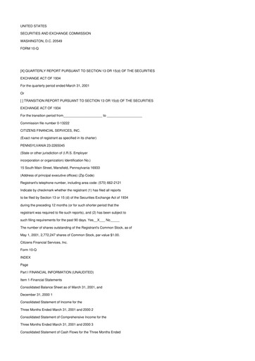 Vorschaubild Citizens Financial Services 10-Q Quartalsbericht  