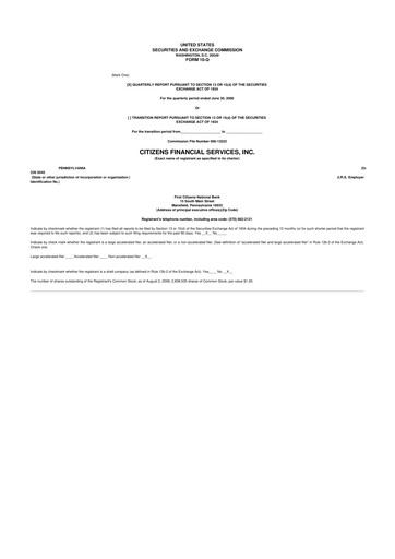 Vorschaubild Citizens Financial Services 10-Q Quartalsbericht  