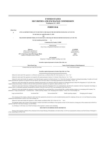 Thumbnail Ventas 10-K Annual Report 2018