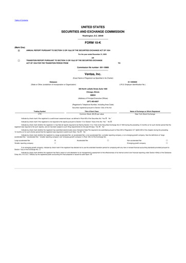 Thumbnail Ventas 10-K Annual Report 2025