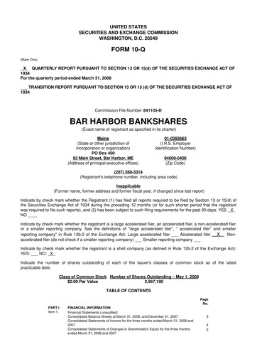 Vorschaubild Bar Harbor Bankshares

 10-Q Quartalsbericht  