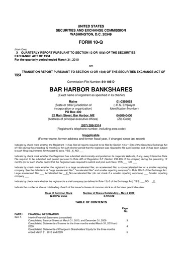 Vorschaubild Bar Harbor Bankshares

 10-Q Quartalsbericht  
