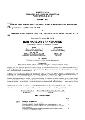Vorschaubild Bar Harbor Bankshares

 10-Q Quartalsbericht  