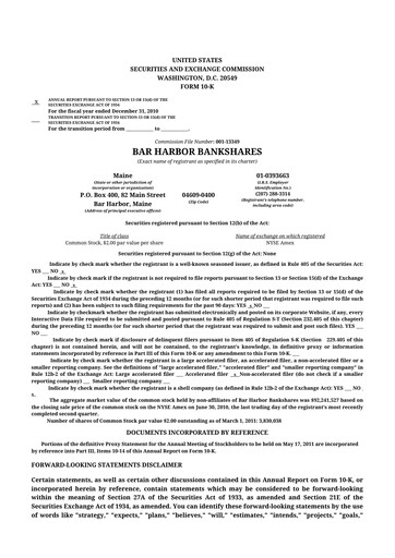 Thumbnail Bar Harbor Bankshares

 10-K Annual Report 