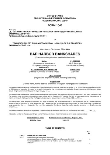 Vorschaubild Bar Harbor Bankshares

 10-Q Quartalsbericht  