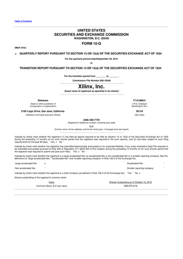 Thumbnail Xilinx 10-Q Quarterly Report FY2016 