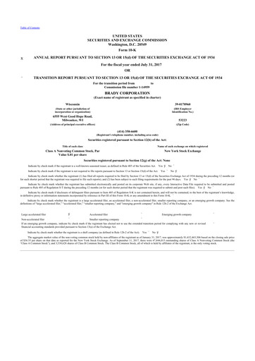 Thumbnail Brady Corporation 10-K Annual Report 2017