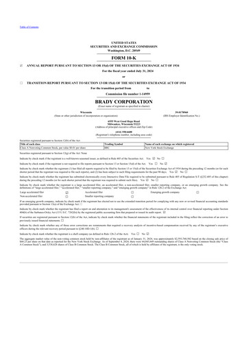 Thumbnail Brady Corporation 10-K Annual Report 2024