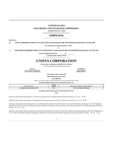 Thumbnail Unisys 10-K Annual Report 2023