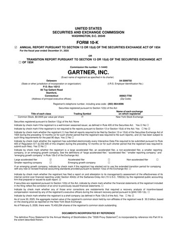 Thumbnail Gartner 10-K Annual Report 2025